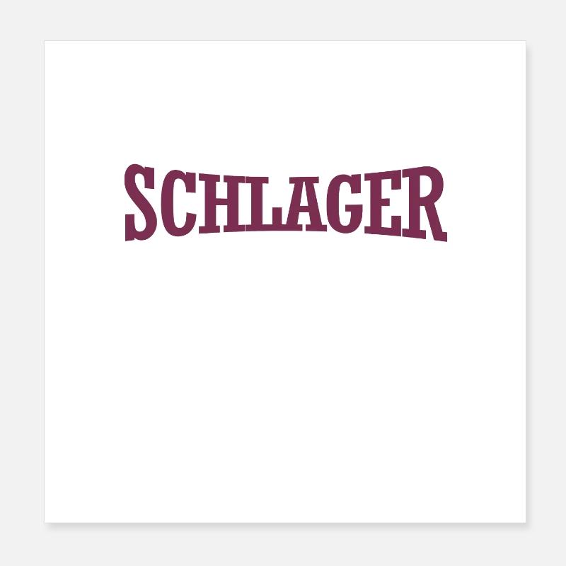 I love German Schlager - Ultra - Gift Poster 8" x 8" (20x20 cm)