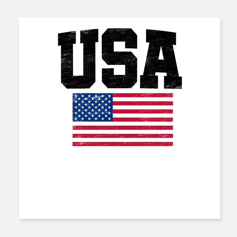 United States Poster 8" x 8" (20x20 cm)