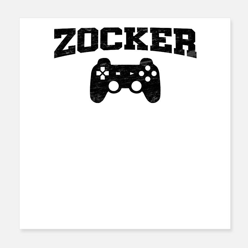 Zocker Poster 20x20 cm