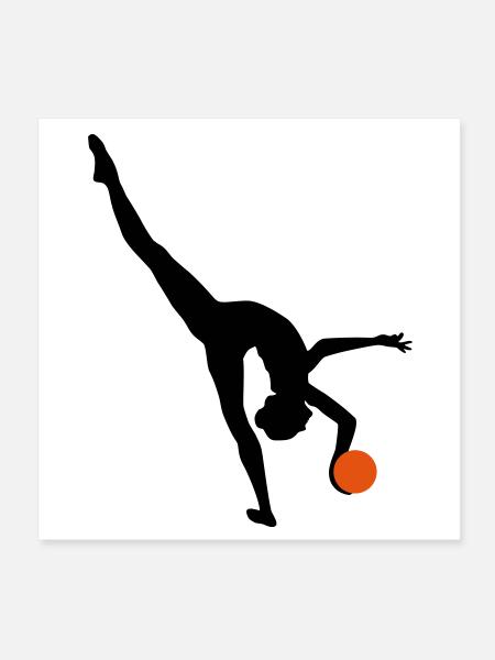 Rhythmic gymnastics - Poster 8" x 8" (20x20 cm) - white - Front