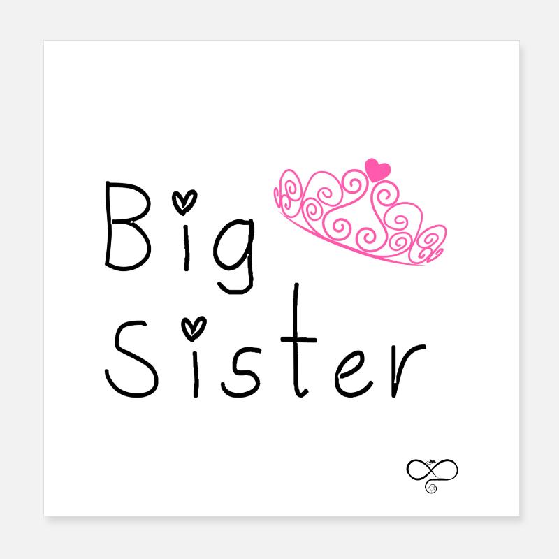Große Schwester Poster 20x20 cm