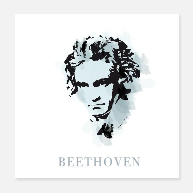 beethoven klassik musik komponist konzert taub pop Poster 20x20 cm
