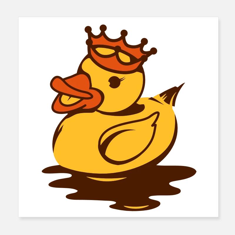 A rubber duck with crown Poster 8" x 8" (20x20 cm)