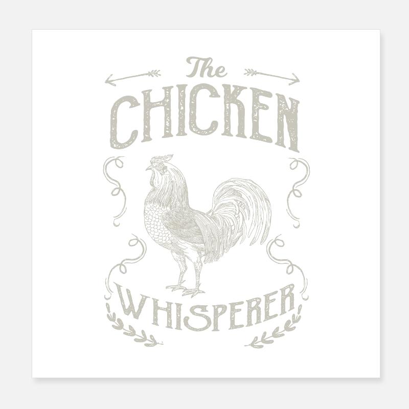 Huhn Der Hühnerflüsterer Poster 20x20 cm