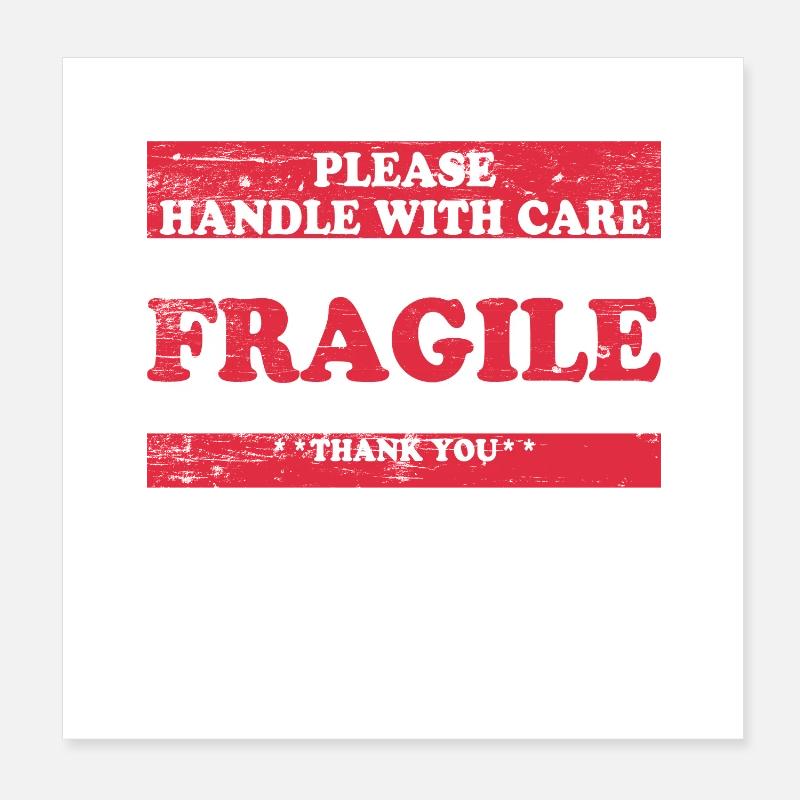 Handle With Care / Valuable Content / Mindfulness Poster 8" x 8" (20x20 cm)