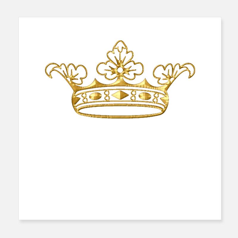 Princely Crown Poster 8" x 8" (20x20 cm)