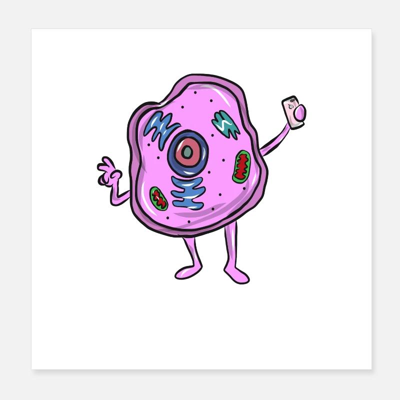 Biologiste cellulaire Poster 20 x 20 cm