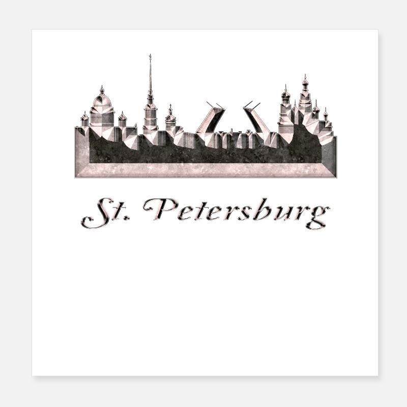 Saint-Pétersbourg Poster 20 x 20 cm