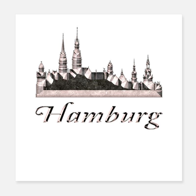 Hambourg Poster 20 x 20 cm