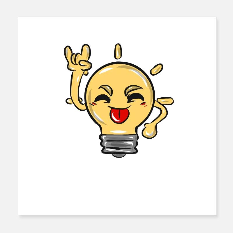 Light bulb Poster 8" x 8" (20x20 cm)