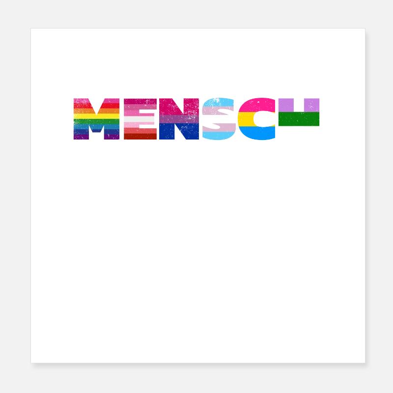 Regenbogen Pride Flag Design Poster 20x20 cm