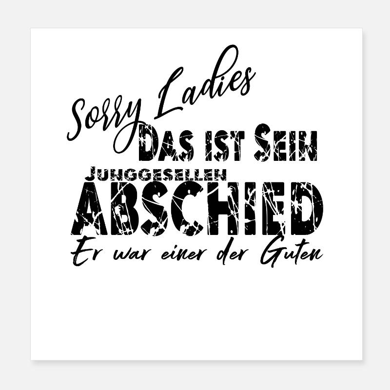 Junggessellenabschied men gift Poster 20 x 20 cm