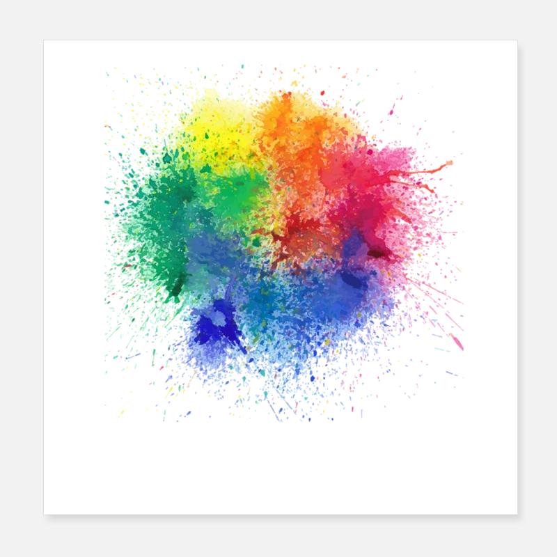 Pop der Farbgestaltung Poster 20x20 cm