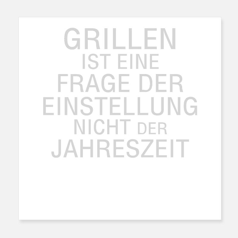 Le barbecue, c’est de l’attitude, pas de la saison Poster 20 x 20 cm