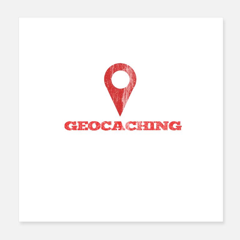 Geocaching Poster 20x20 cm