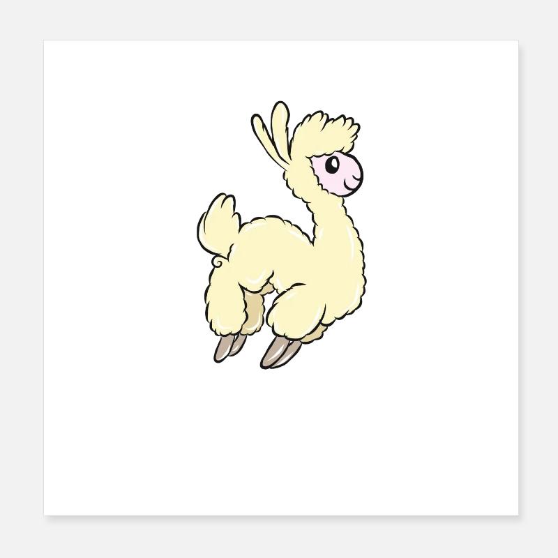 Lama Poster 20x20 cm