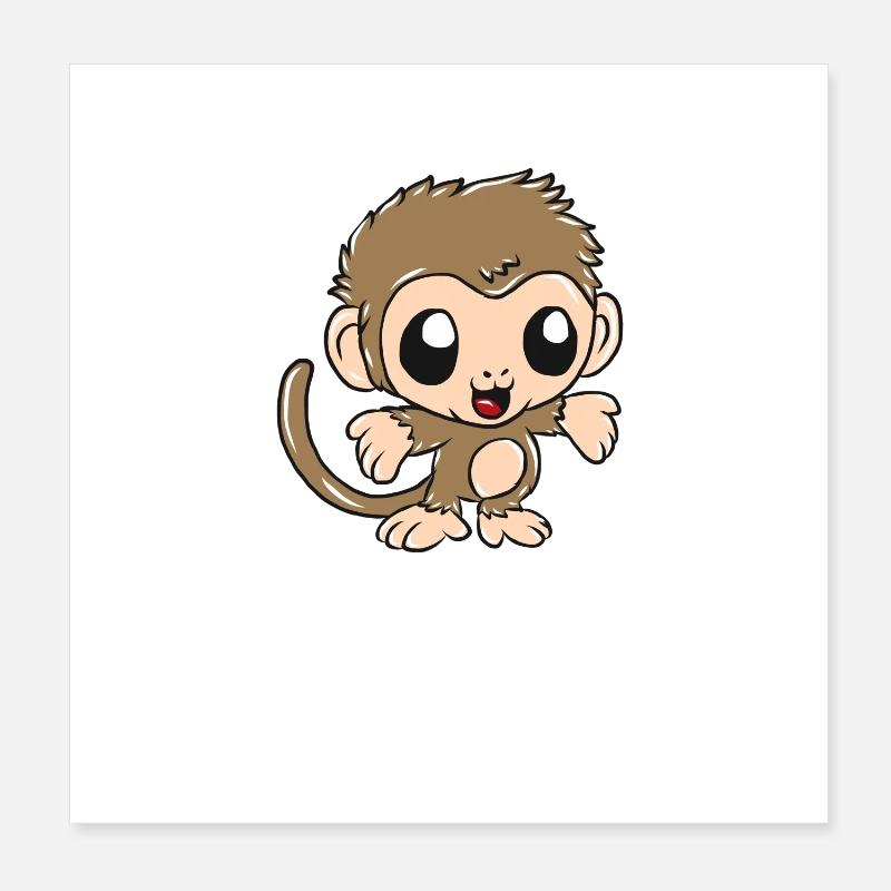 Affe Poster 20x20 cm