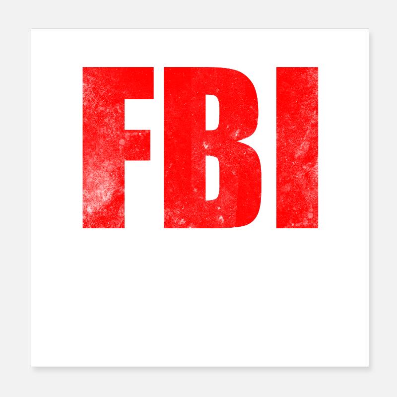 Conception de l’inspecteur d’observation des oiseaux du FBI Poster 20 x 20 cm