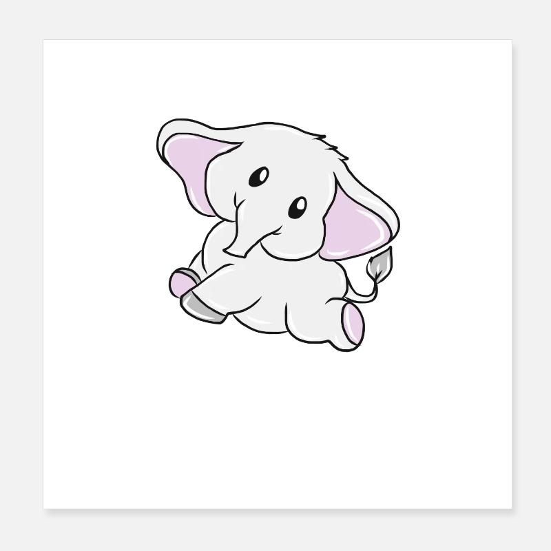 Elefant Poster 20x20 cm