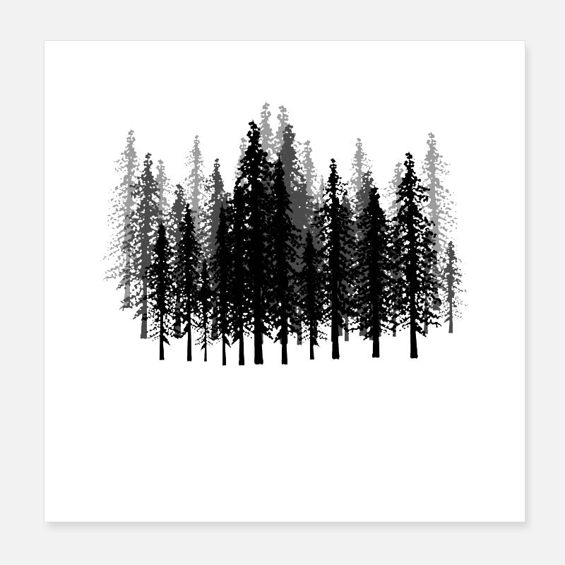 Wald Wälder Förster Jäger Geschenkidee Camping Poster 20x20 cm