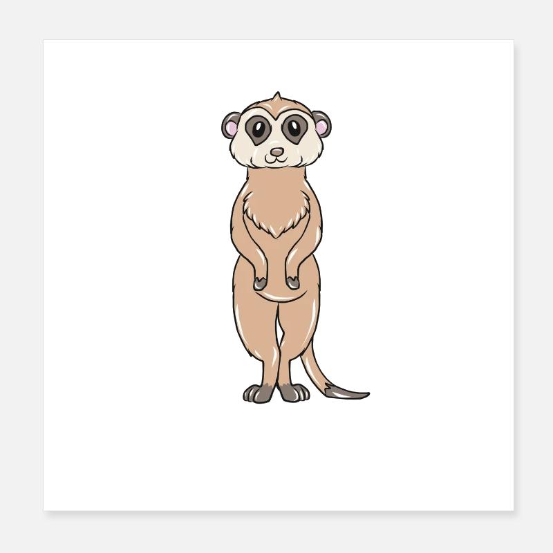 Erdmännchen Poster 20x20 cm