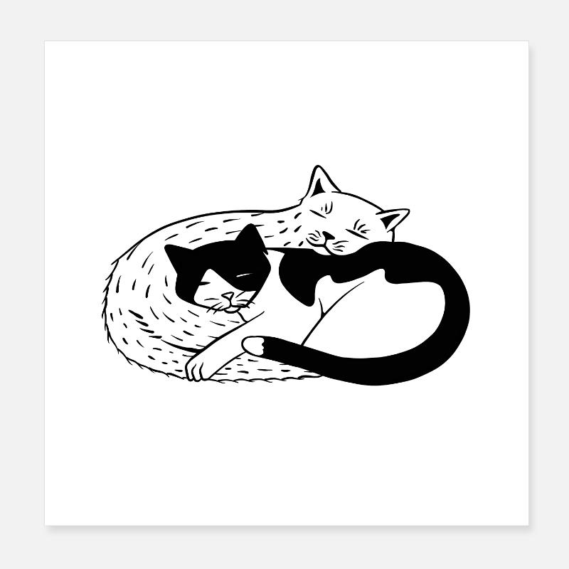 Feline Poster 8" x 8" (20x20 cm)