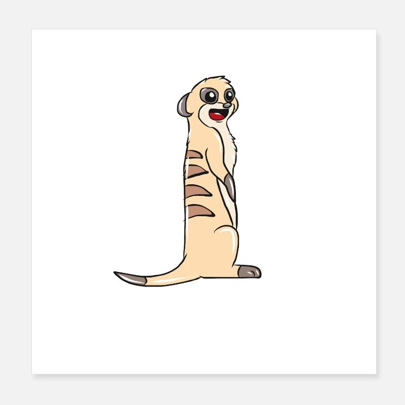 Erdmännchen Poster 20x20 cm