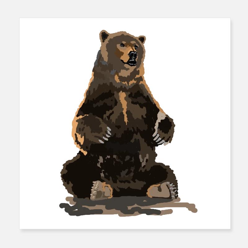 Bear Poster 8" x 8" (20x20 cm)