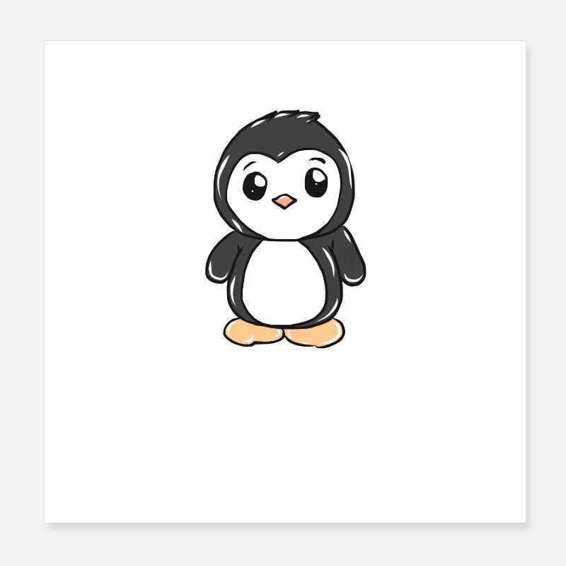 manchot Poster 20 x 20 cm