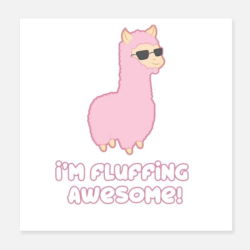 Lama cool Poster 20 x 20 cm