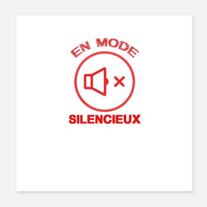 MUTE SILENT MODE Poster 8" x 8" (20x20 cm)