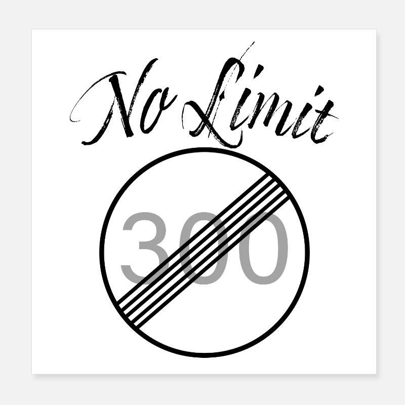 300 km / h en voiture, vitesse, course, limite, course, fun Poster 20 x 20 cm