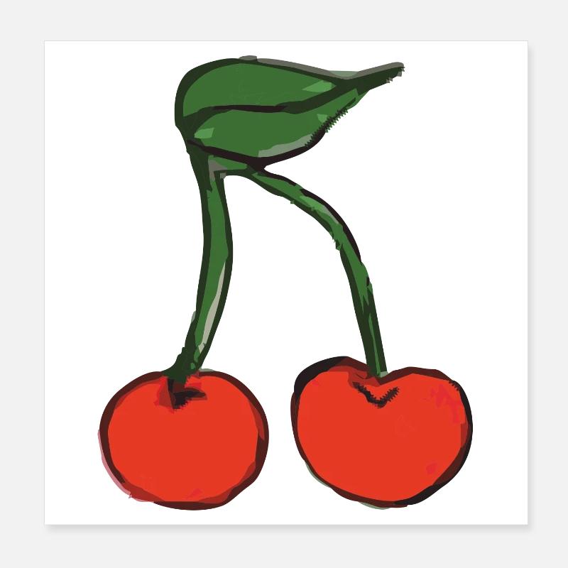kirsche cherry Poster 20x20 cm