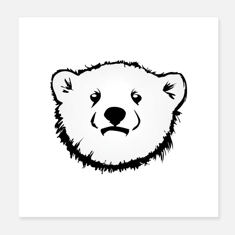 Eisbär Tiermotiv Poster 20x20 cm