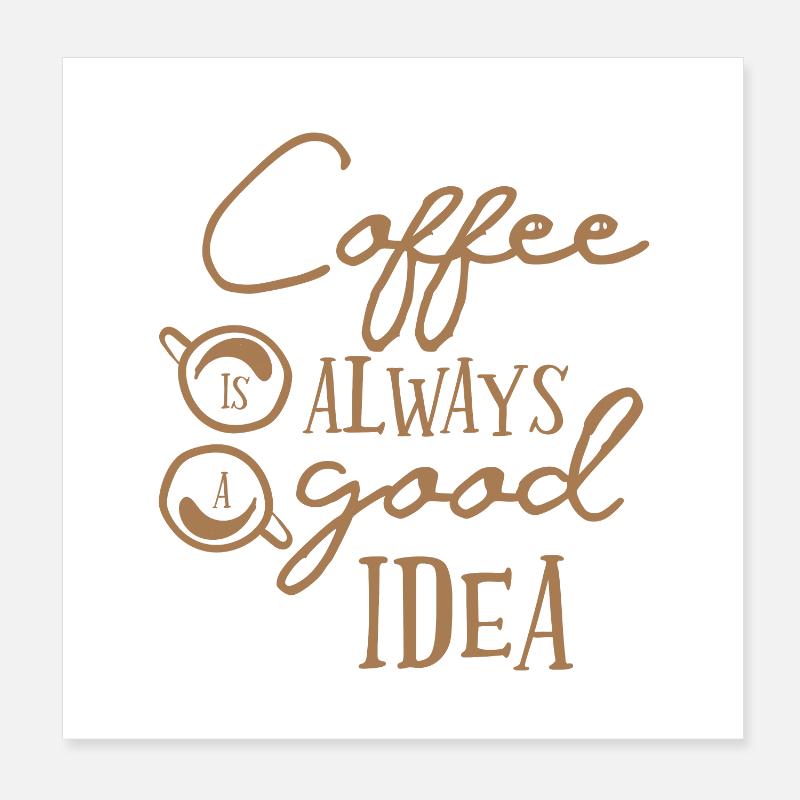 café Poster 20 x 20 cm