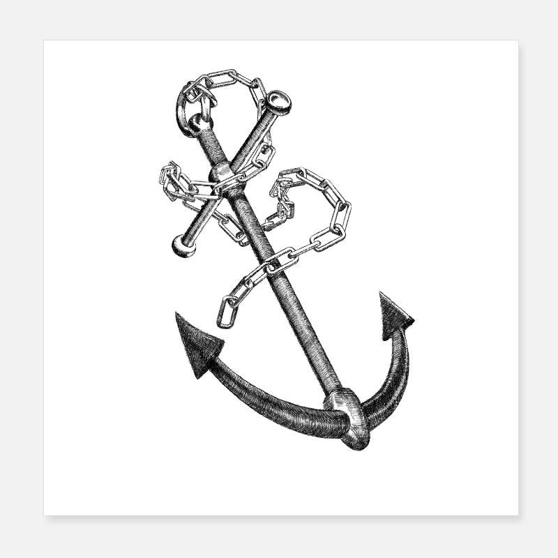 anchor Poster 8" x 8" (20x20 cm)