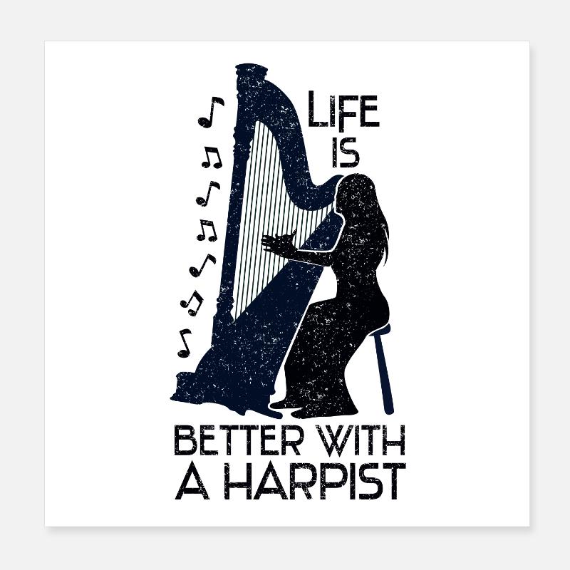 Harp - design Poster 8" x 8" (20x20 cm)