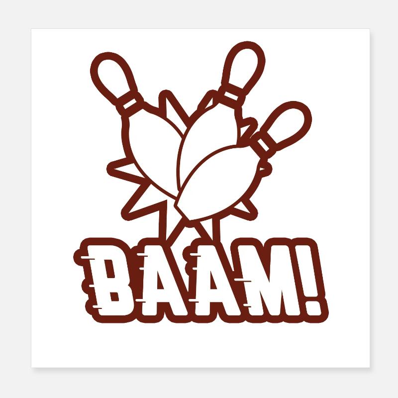 bowling Poster 20 x 20 cm