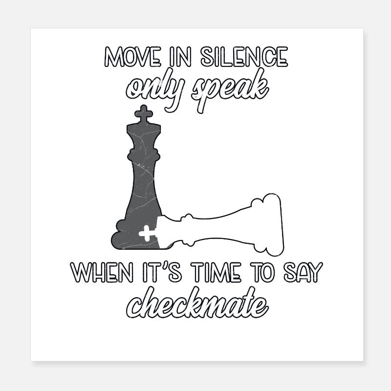 Schachmatt Poster 20x20 cm