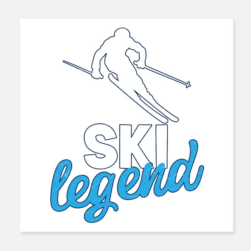 Ski Sport Poster 20 x 20 cm