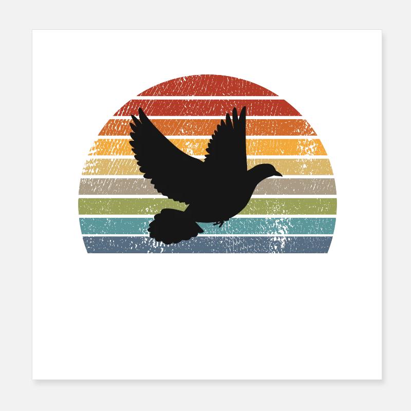 Rétro sourd Poster 20 x 20 cm