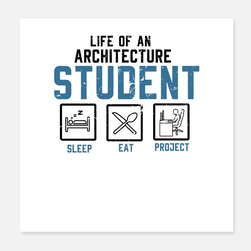Architekt Poster 20x20 cm