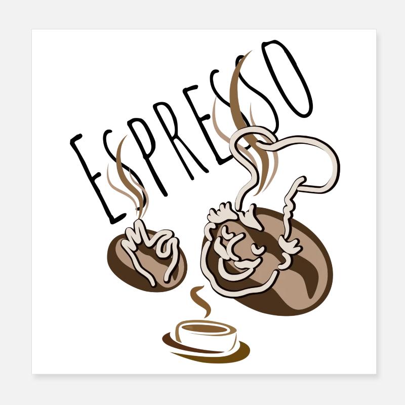 espresso Poster 8" x 8" (20x20 cm)