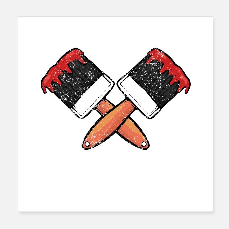 Painter Brushes Poster 8" x 8" (20x20 cm)