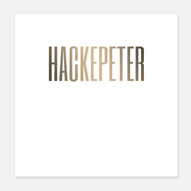 Hackepeter Mettbrötchen Mettigel Fleischesser Mett Poster 20x20 cm