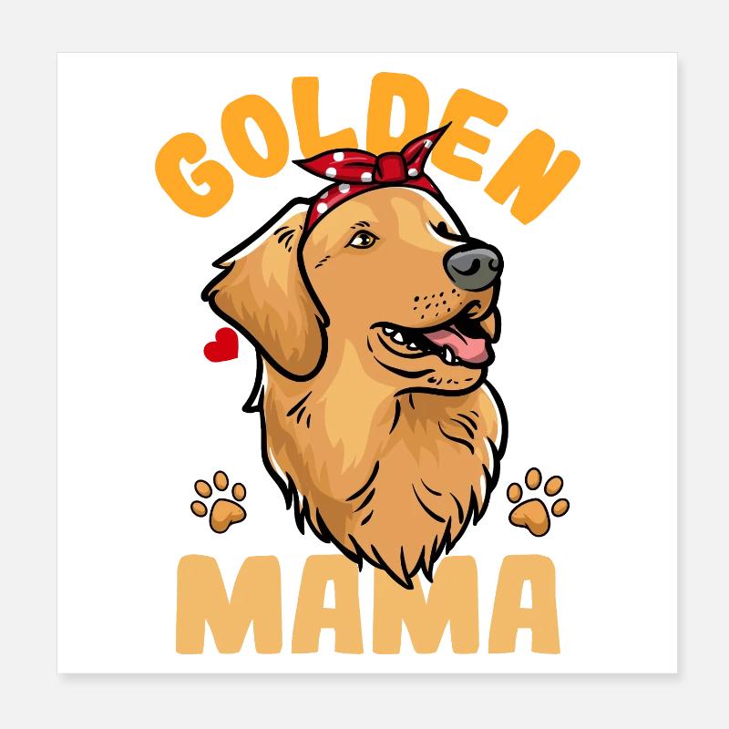 Golden retriever Poster 20 x 20 cm