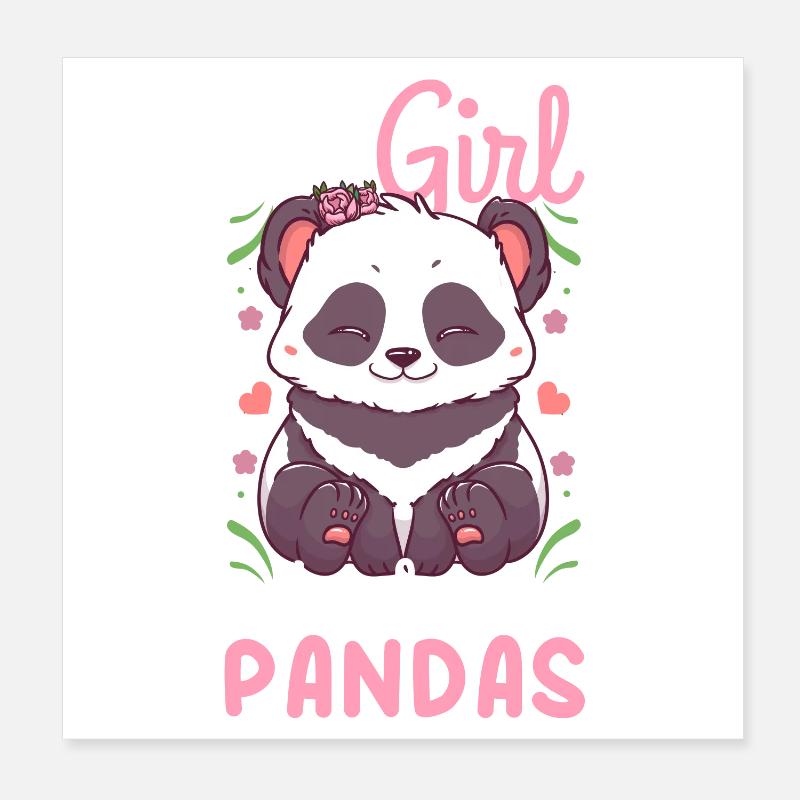Panda Poster 20x20 cm
