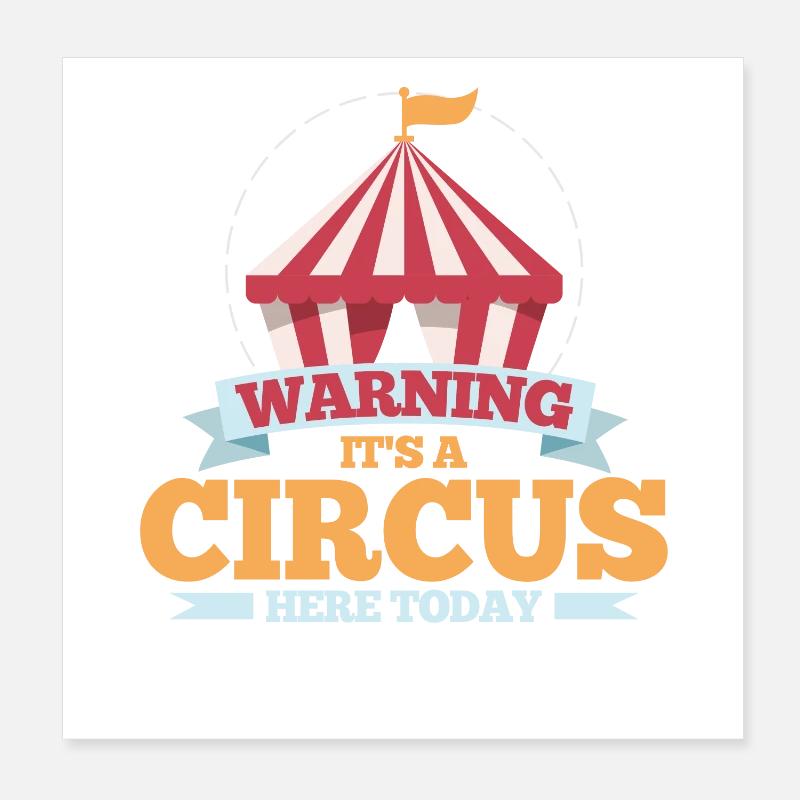 Zirkus Poster 20x20 cm