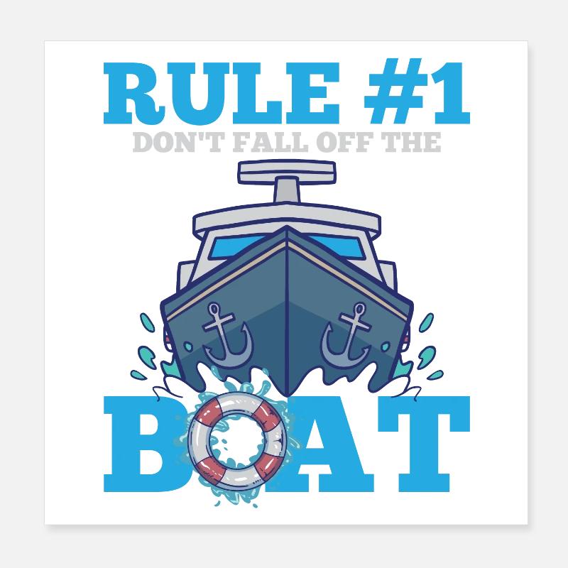 Bateau Poster 20 x 20 cm