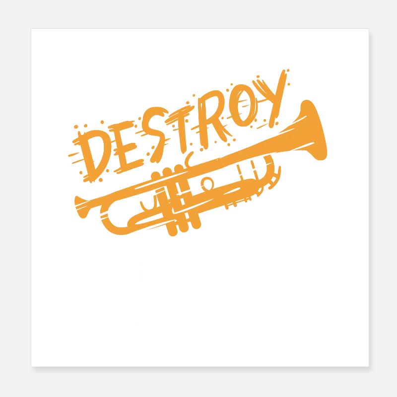 Trumpet Trumpeter Poster 8" x 8" (20x20 cm)